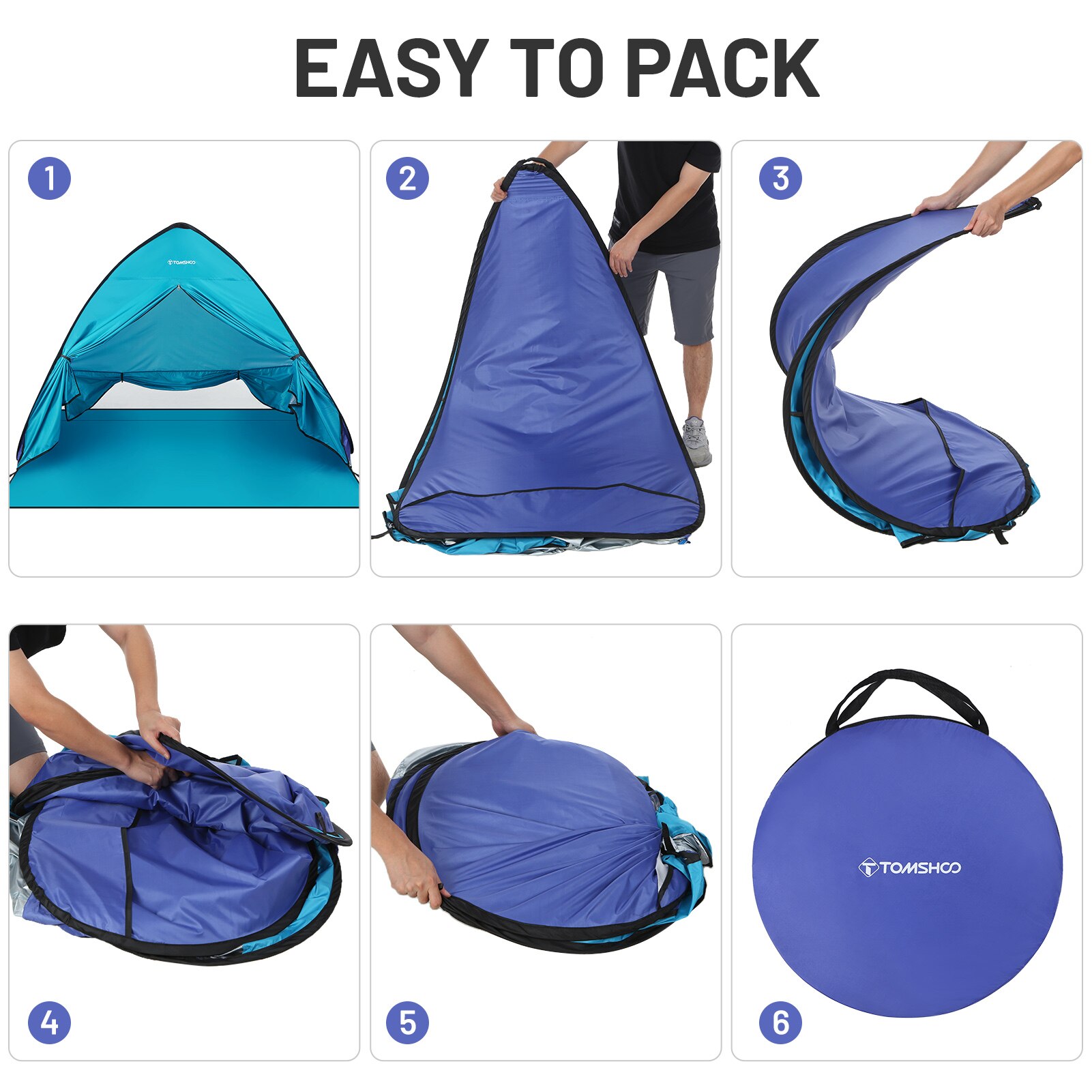 Cheap Goat Tents Outdoor Hiking Automatic Instant Pop Up Camping Beach Tent Lightweight Shade Sun Shelter Tent Canopy Cabana with Carry Bag   